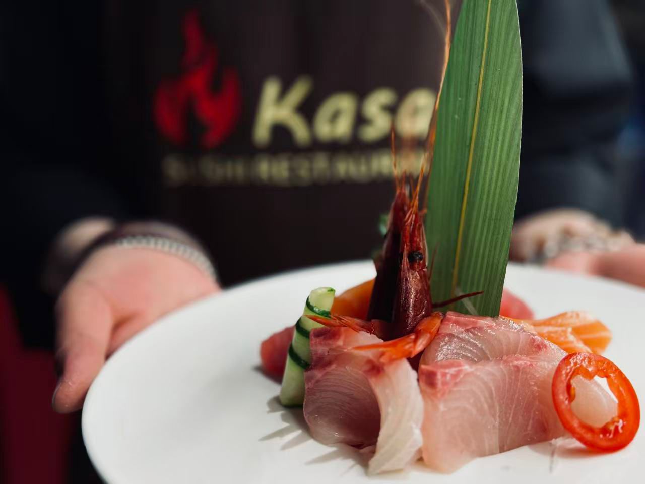 Sashimi misto con gambero rosso